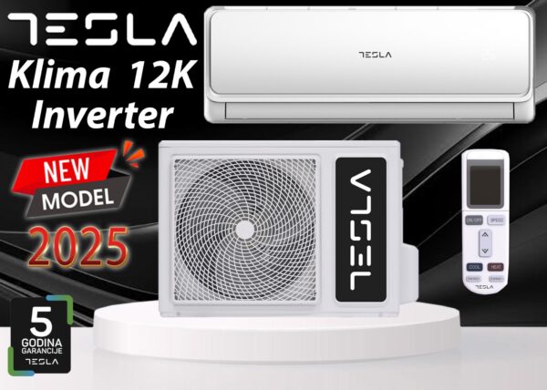 Klima uređaj 12-ka inverter Tesla, 5 godina garancija