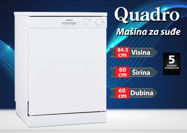 Mašina za suđe Quadro, 5 godina garancija