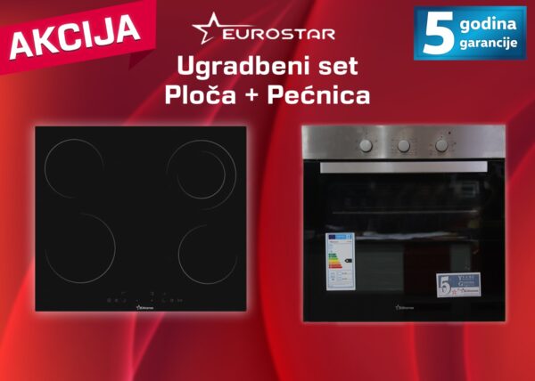 Pećnica+ploča Eurostar, 5 godina garancija