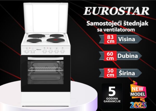 Štednjak električni sa ventilatorom širina 50cm, 5 godina garancija