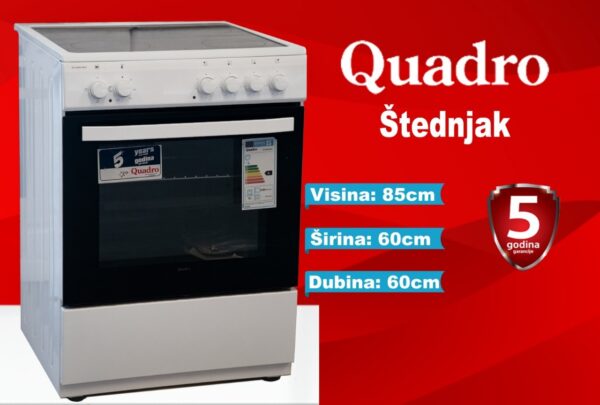Štednjak staklokeramički Quadro