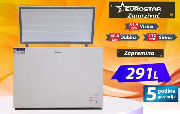 Zamrzivač škrinja Eurostar 5 godina garancija