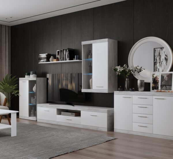 Regal sa LED svjetlima