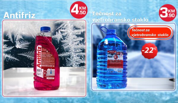 Antifriz, tečnost za vjetrobransko staklo 5L
