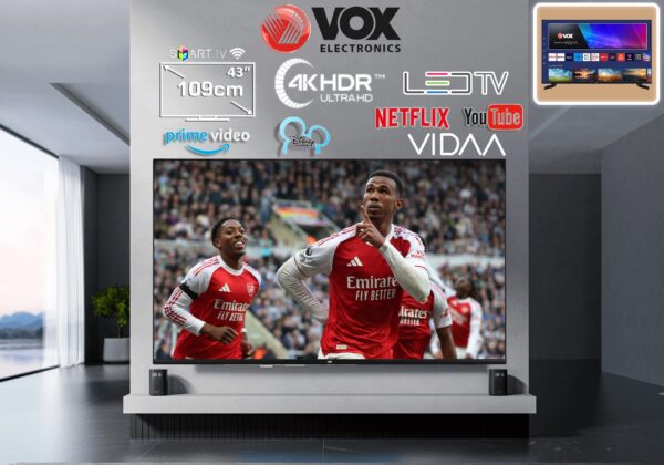 LCD LED TV Vox 109cm, Smart, UHD 4K