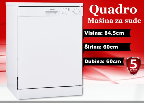 Mašina za suđe Quadro širina 60cm, 5 godina garancija