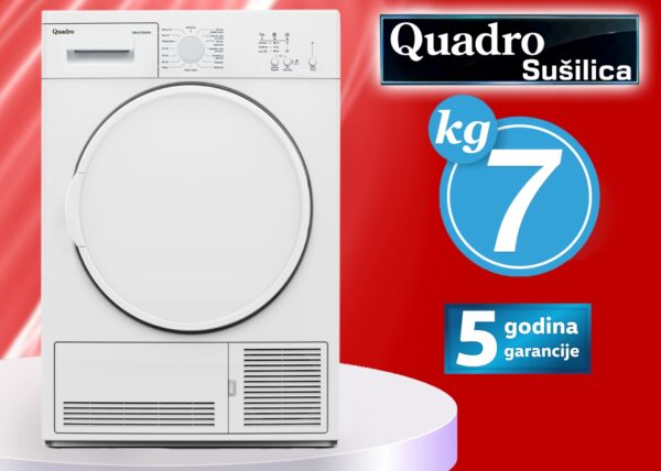 Sušilica za veš Quadro, kapacitet 7k, 5 godina garancija