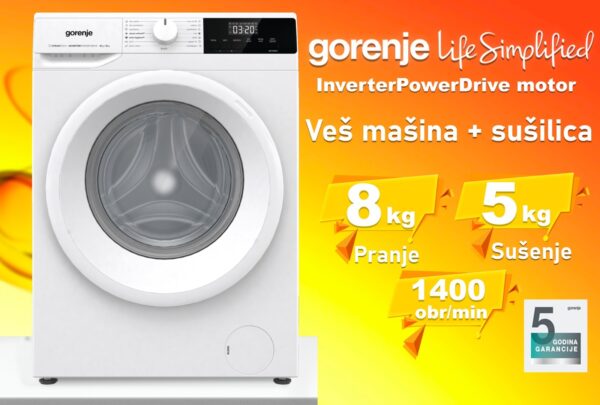 Veš mašina+sušilica Gorenje 5 godina garancija