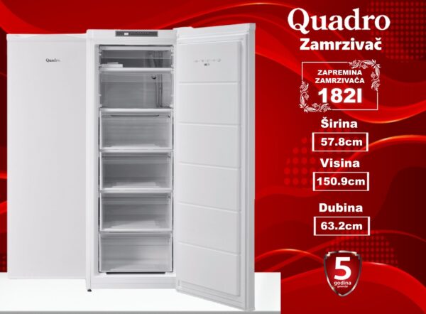 Zamrzivač ladičar Quadro, 5 godina garancija